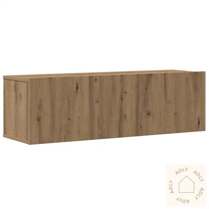 Tv-Skapsett 8 Deler Veggmontert Artisan Eik Konstruert Tre