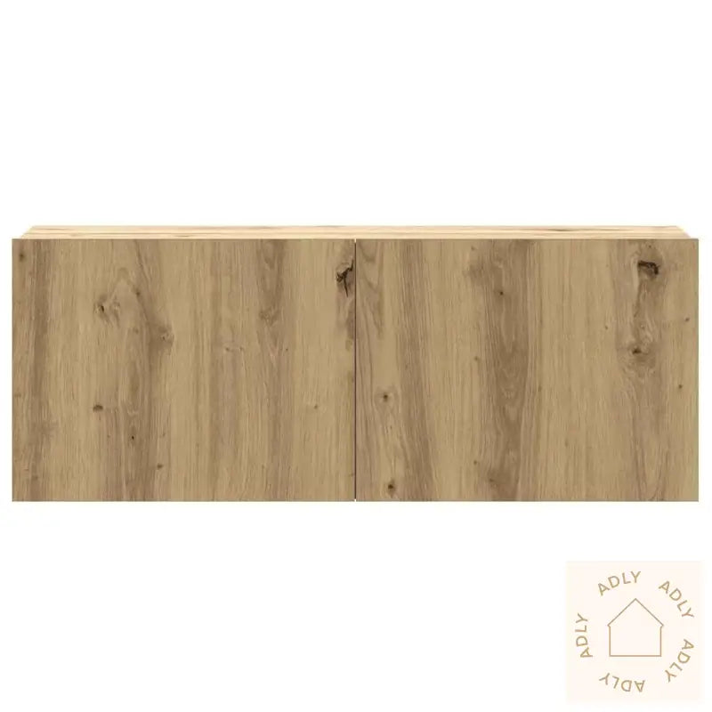 Tv-Skapsett 3 Deler Veggmontert Artisan Eik Konstruert Tre