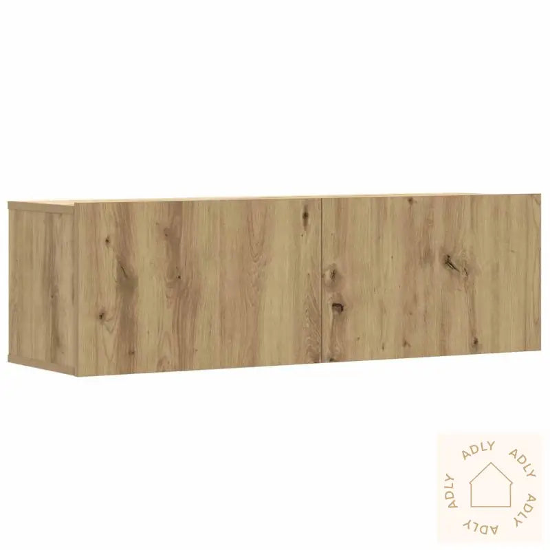 Tv-Skapsett 8 Deler Veggmontert Artisan Eik Konstruert Tre