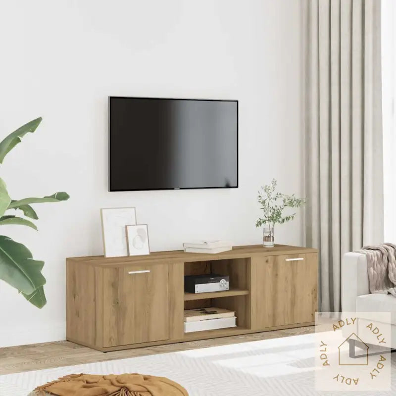 Tv-Benk Artisan Eik 120X34X37 Cm Konstruert Tre