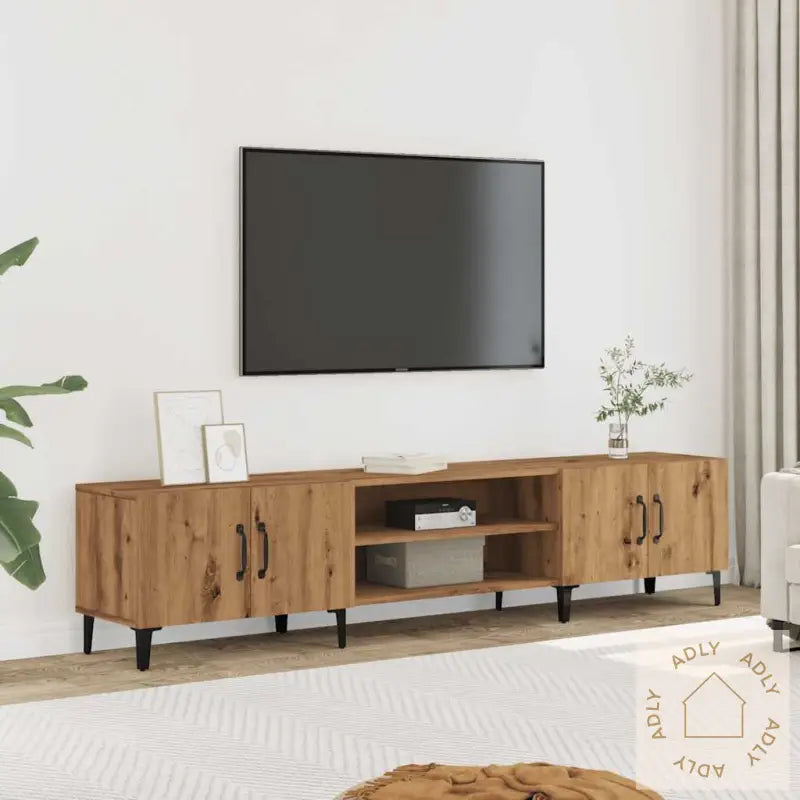 Tv-Benk Artisan Eik 180X31,5X40 Cm Konstruert Tre