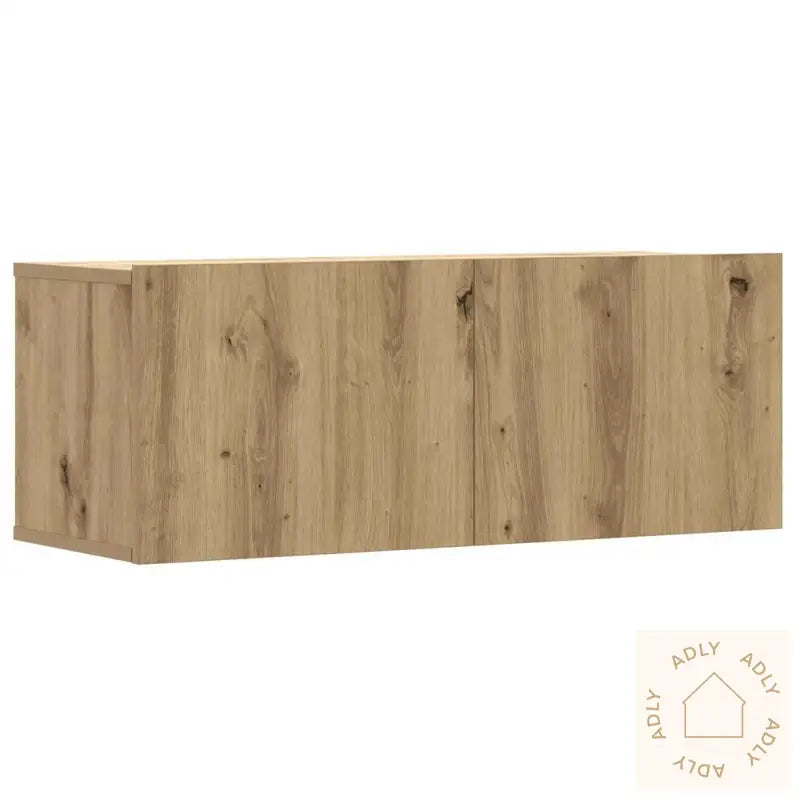 Tv-Skapsett 6 Deler Veggmontert Artisan Eik Konstruert Tre
