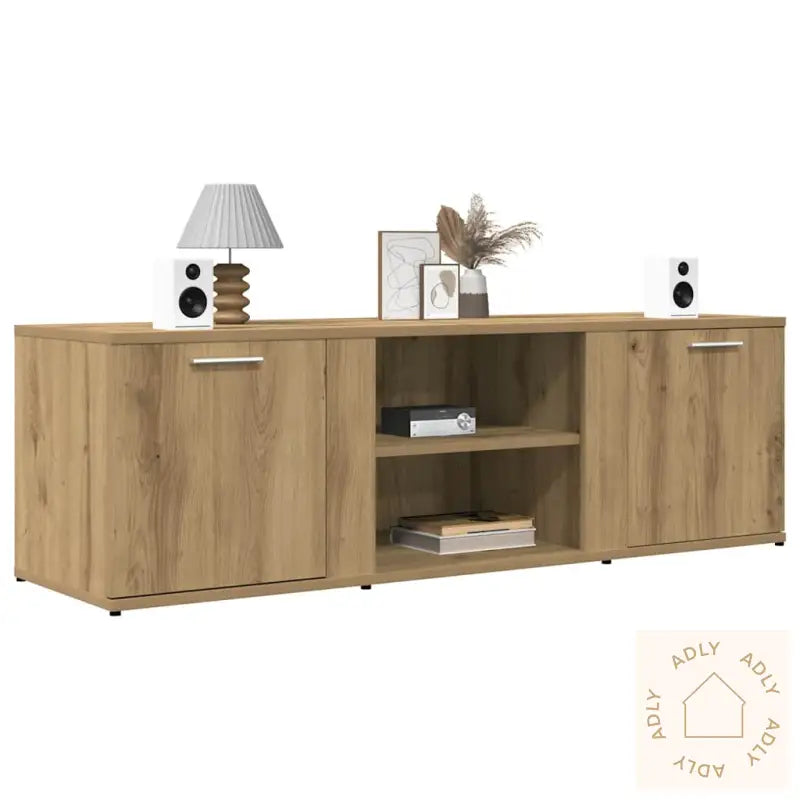 Tv-Benk Artisan Eik 120X34X37 Cm Konstruert Tre