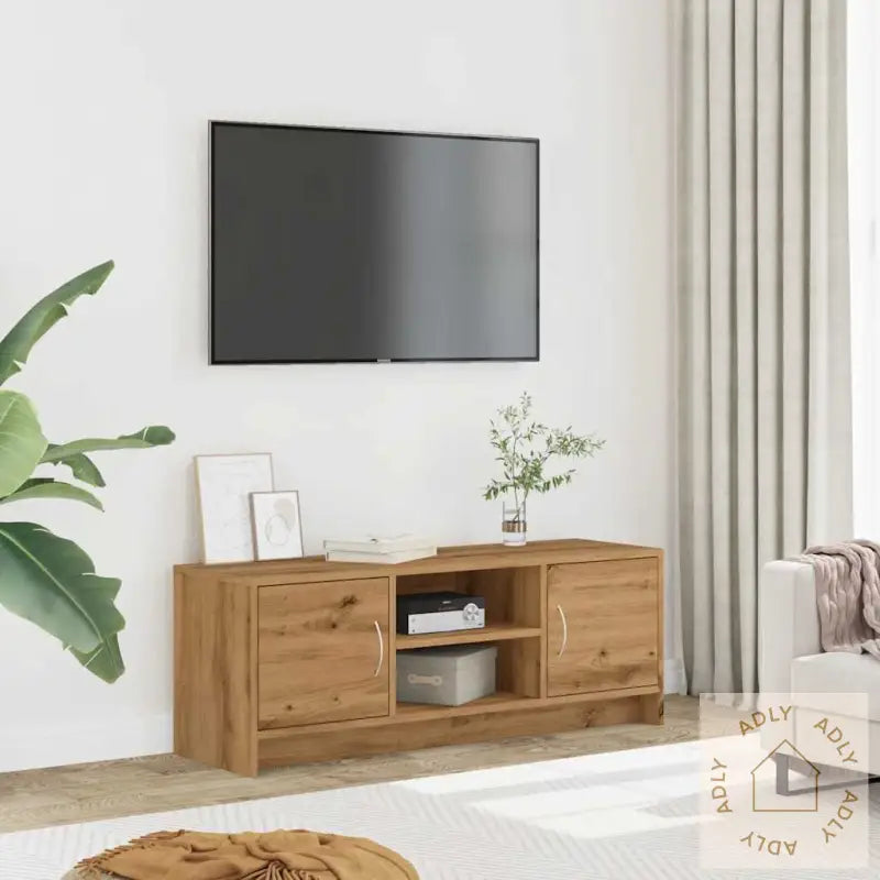 Tv-Benk Artisan Eik 102X30X37,5 Cm Konstruert Tre