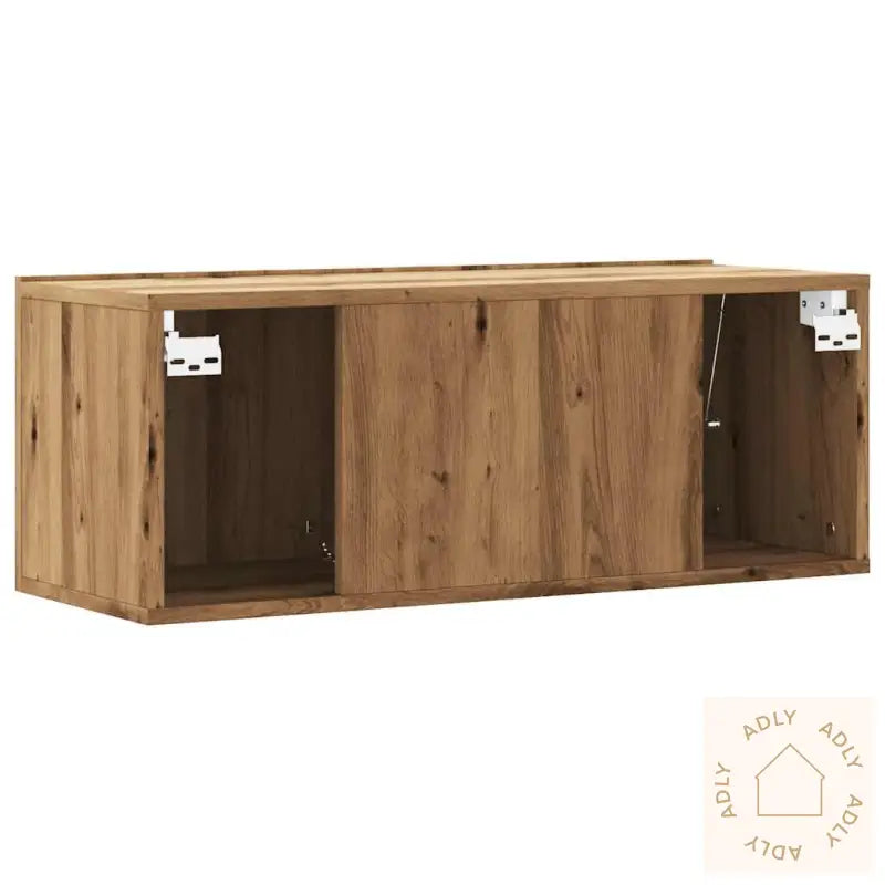 Vegghengt Tv-Benk Artisan Eik 80X30X30 Cm Konstruert Tre
