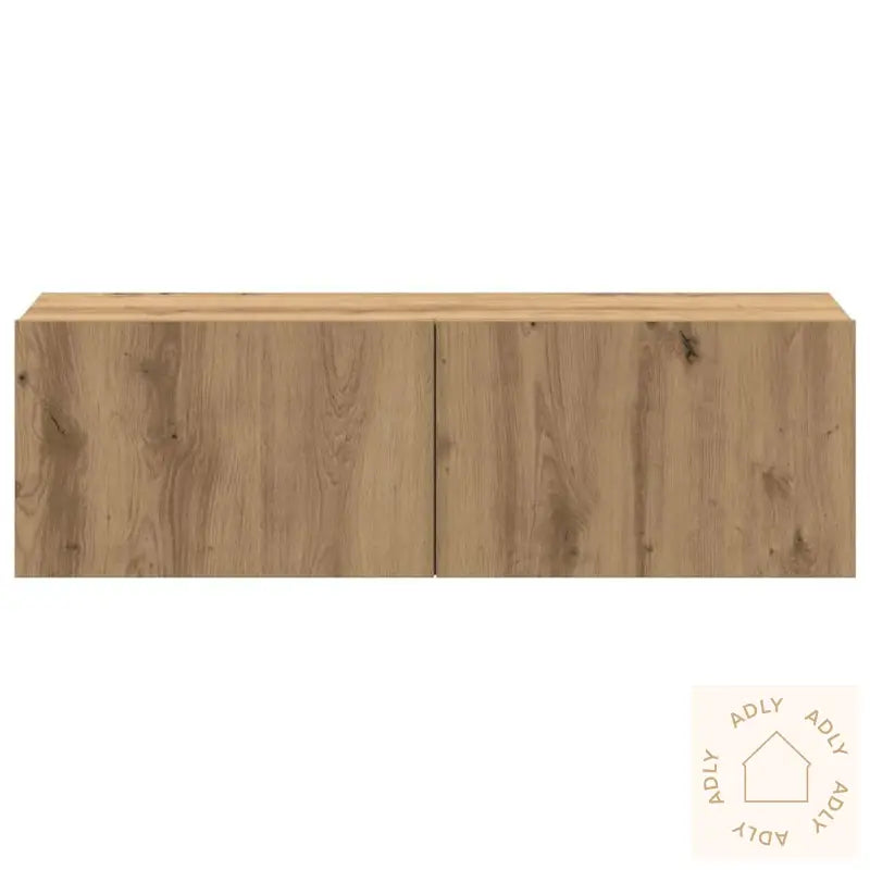 Tv-Skapsett 4 Deler Veggmontert Artisan Eik Konstruert Tre