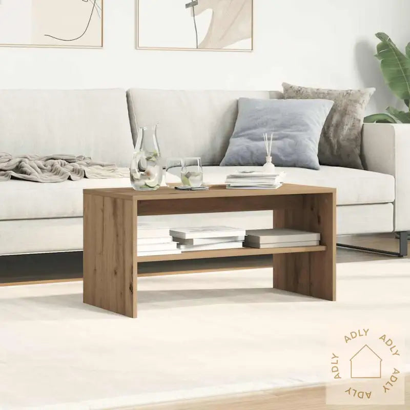 Tv-Benk Artisan Eik 80X40X40 Cm Konstruert Tre