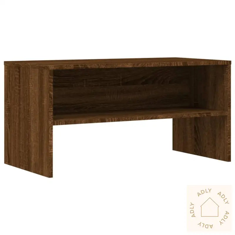 Tv-Benk Brun Eik 80X40X40 Cm Konstruert Tre