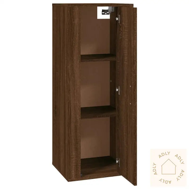 Vegghengt Tv-Benk Brun Eik 40X34,5X100 Cm