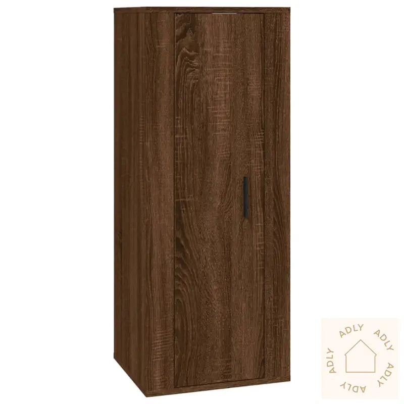 Vegghengt Tv-Benk Brun Eik 40X34,5X100 Cm