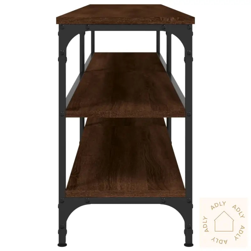 Tv-Benk Brun Eik 180X30X50 Cm Konstruert Tre Og Metall