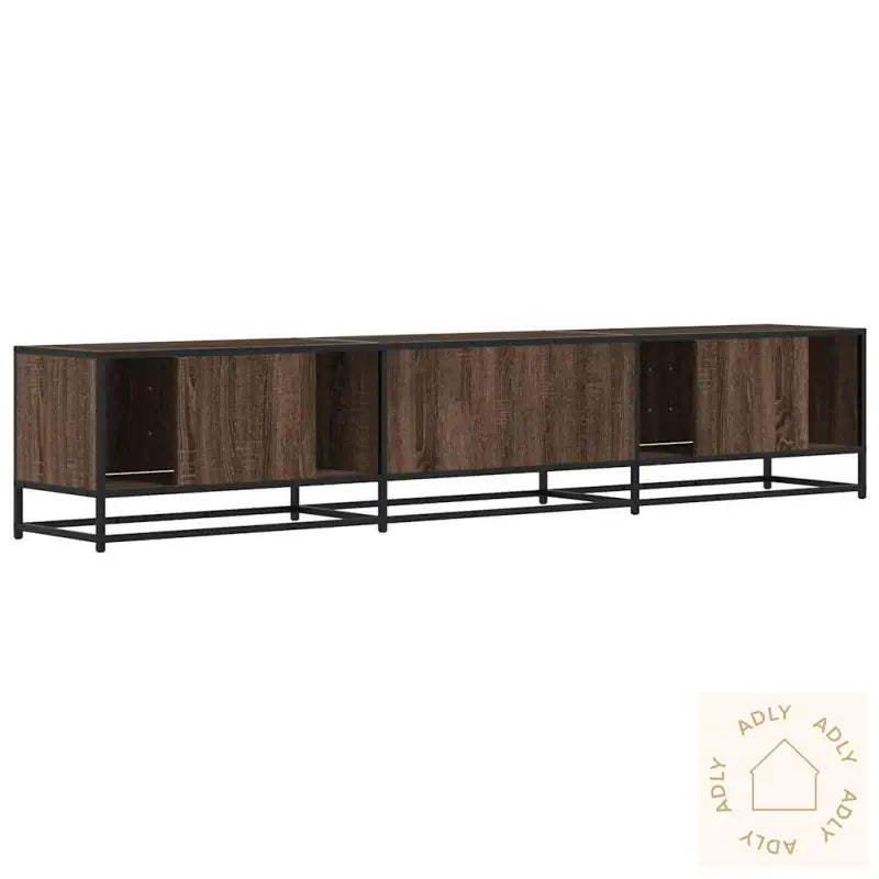 Tv-Benk Brun Eik 210X35X41 Cm Konstruert Tre