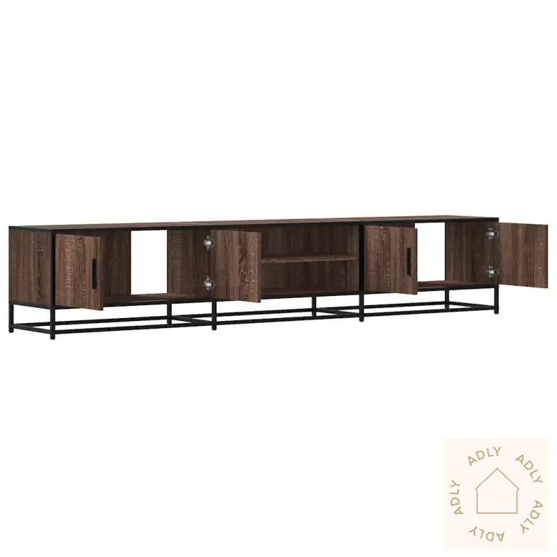 Tv-Benk Brun Eik 210X35X41 Cm Konstruert Tre