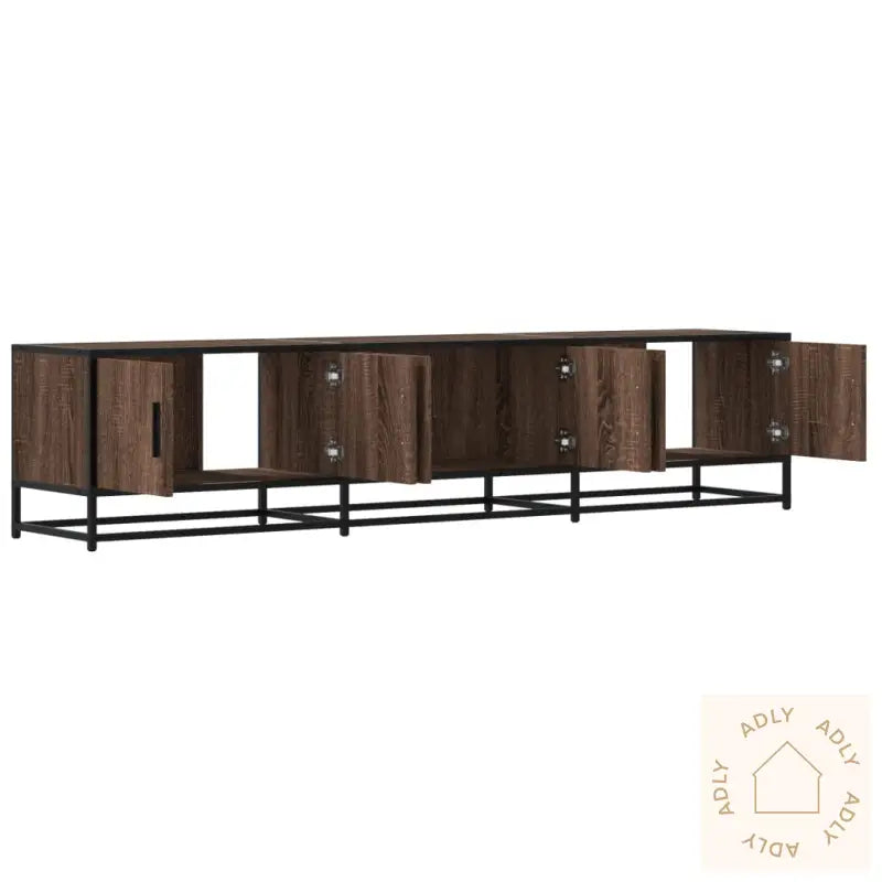 Tv-Benk Brun Eik 180X35X41 Cm Konstruert Tre