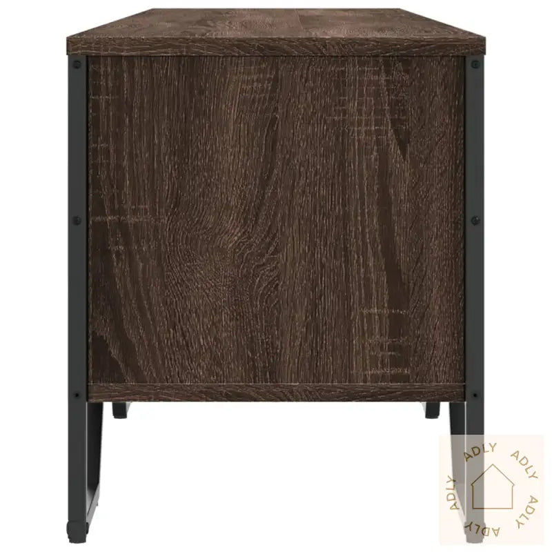 Tv-Benk Brun Eik 180X34X41 Cm Konstruert Tre