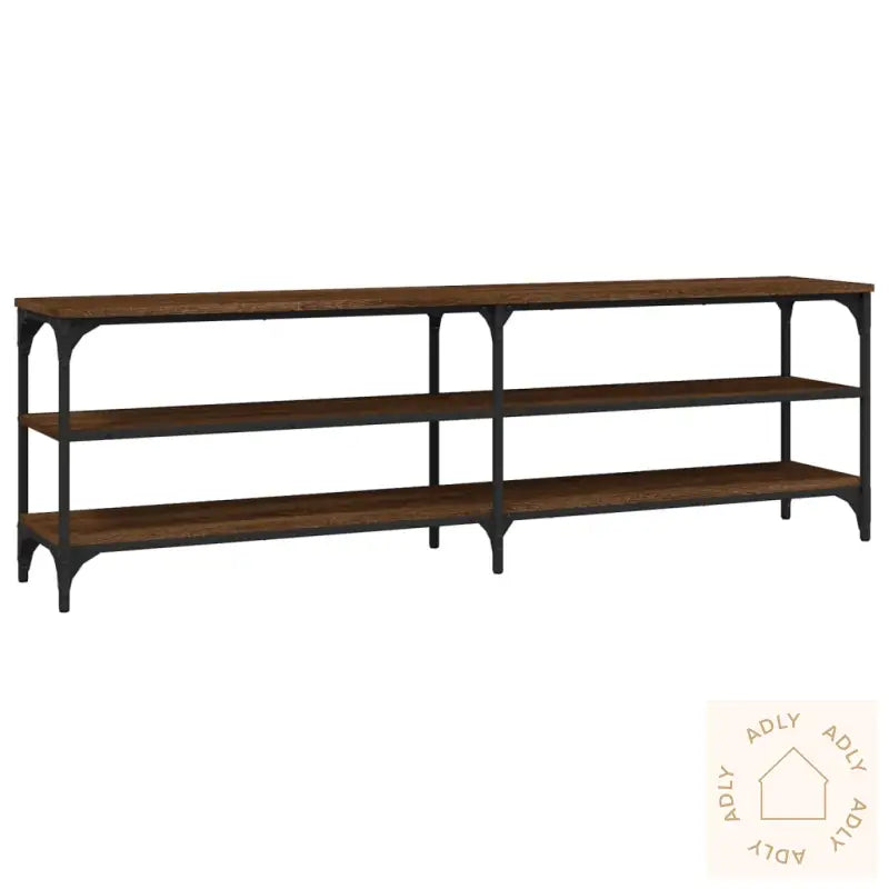 Tv-Benk Brun Eik 160X30X50 Cm Konstruert Tre