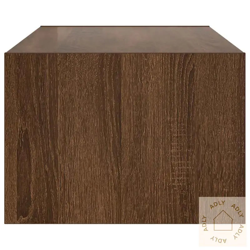 Tv-Benk Med Led-Lys Brun Eik 100X35,5X25 Cm