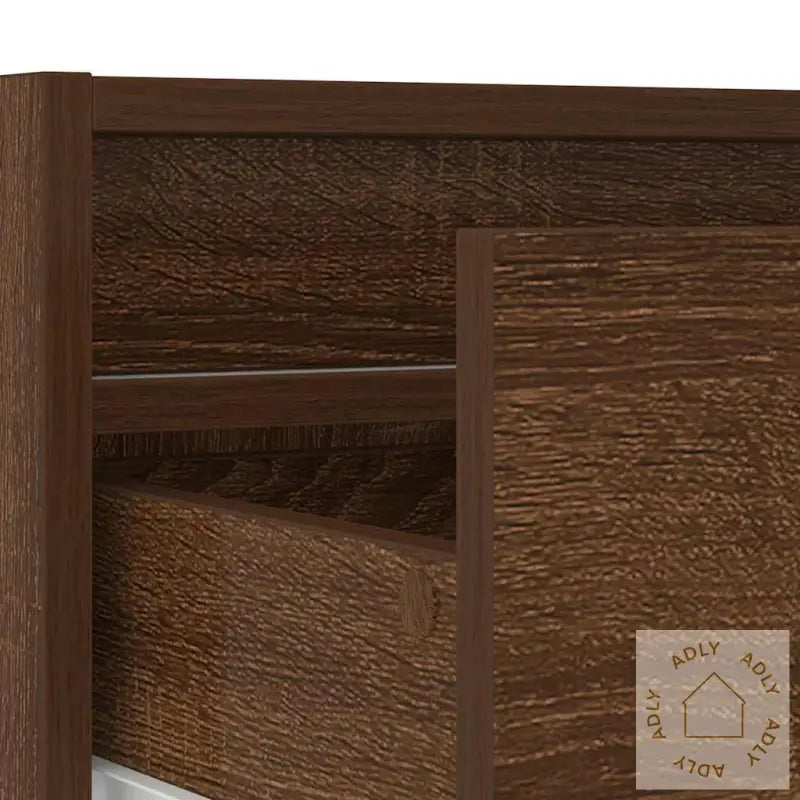 Tv-Benk Med Led-Lys Brun Eik 100X35,5X25 Cm