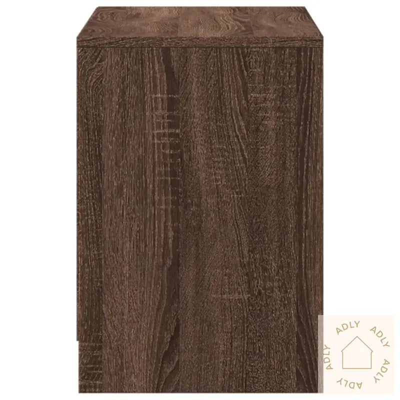 Tv-Benk Med Led Brun Eik 100X34X50 Cm Konstruert Tre
