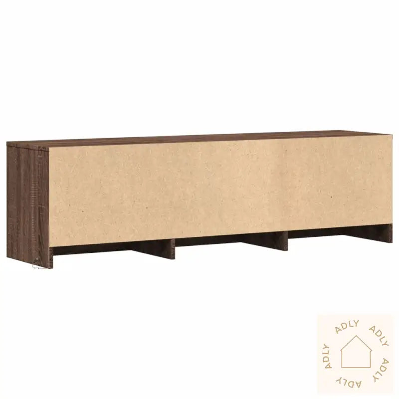 Tv-Benk Med Led Brun Eik 140X34X40 Cm Konstruert Tre