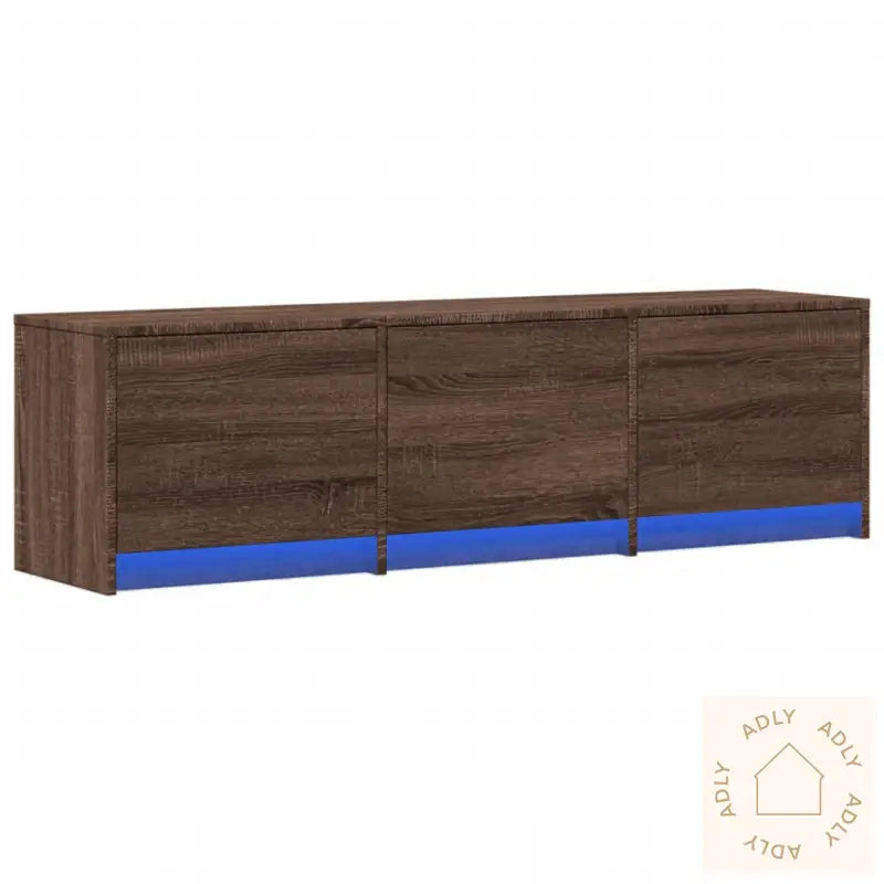 Tv-Benk Med Led Brun Eik 140X34X40 Cm Konstruert Tre