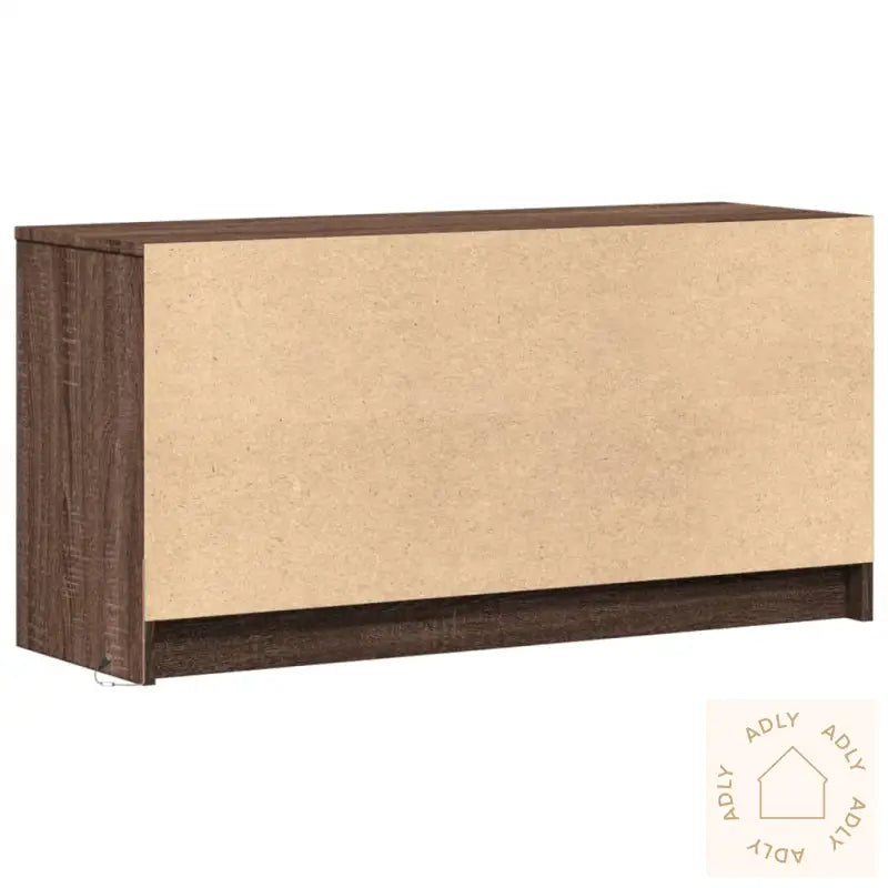 Tv-Benk Med Led Brun Eik 100X34X50 Cm Konstruert Tre
