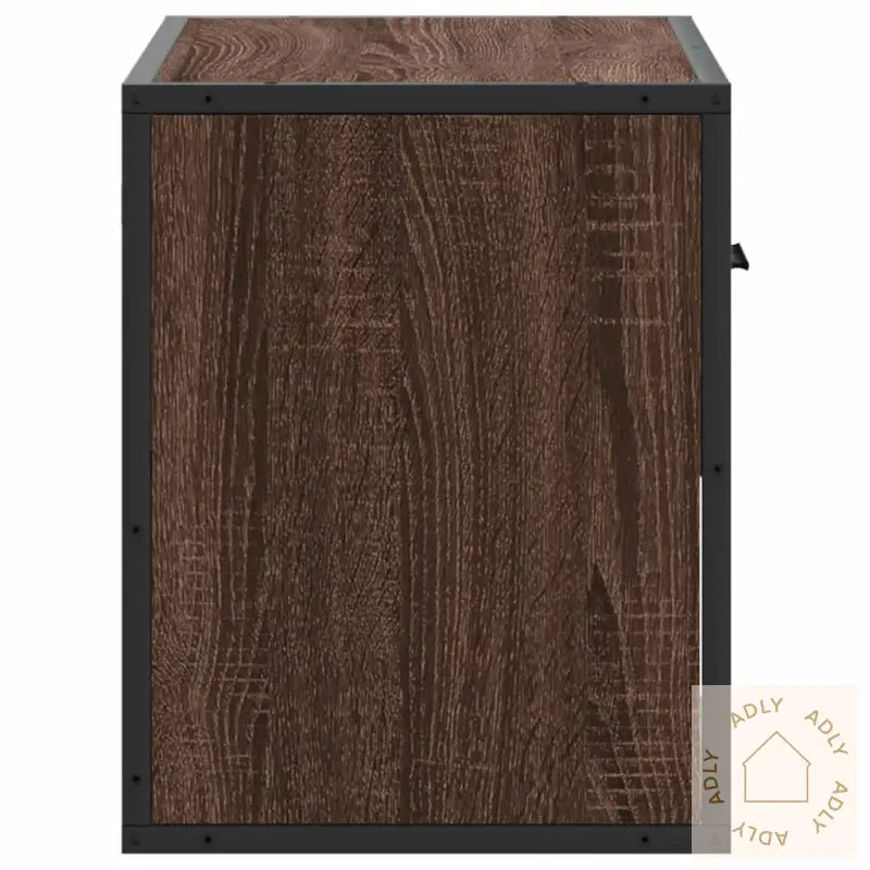 Tv-Benk Brun Eik 60X31X39,5 Cm Konstruert Tre Og Metall