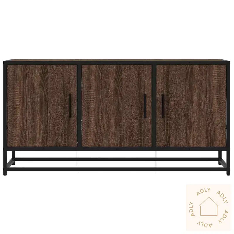 Tv-Benk Brun Eik 100X35X50 Cm Konstruert Tre Og Metall