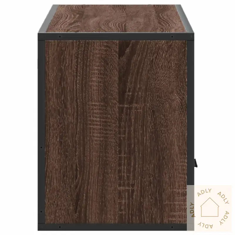 Tv-Benk Brun Eik 100X31X39,5 Cm Konstruert Tre Og Metall