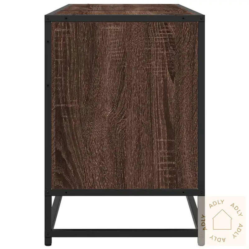 Tv-Benk Brun Eik 150X35X41 Cm Konstruert Tre Og Metall