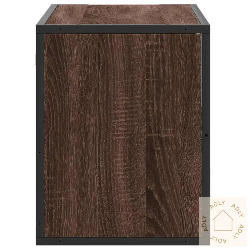 Tv-Benk Brun Eik 80X31X39,5 Cm Konstruert Tre Og Metall