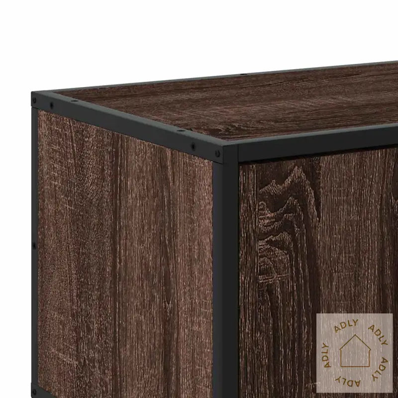 Tv-Benk Brun Eik 100X35X50 Cm Konstruert Tre Og Metall