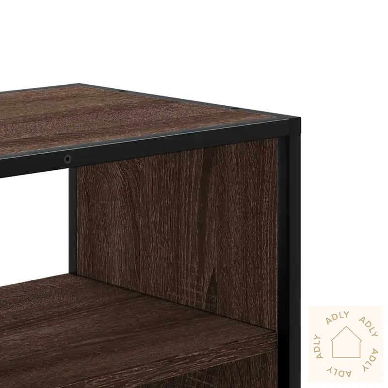 Tv-Benk Brun Eik 80X31X39,5 Cm Konstruert Tre Og Metall