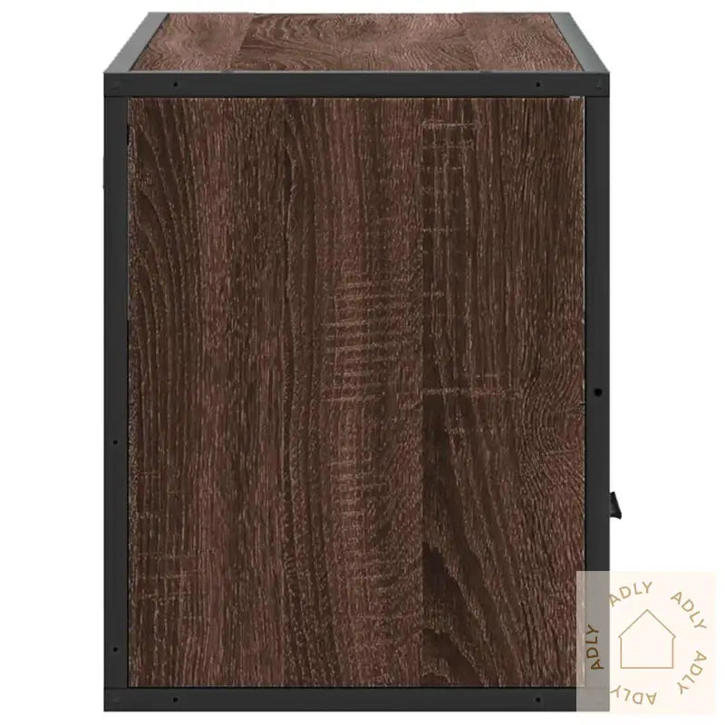 Tv-Benk Brun Eik 80X31X39,5 Cm Konstruert Tre Og Metall