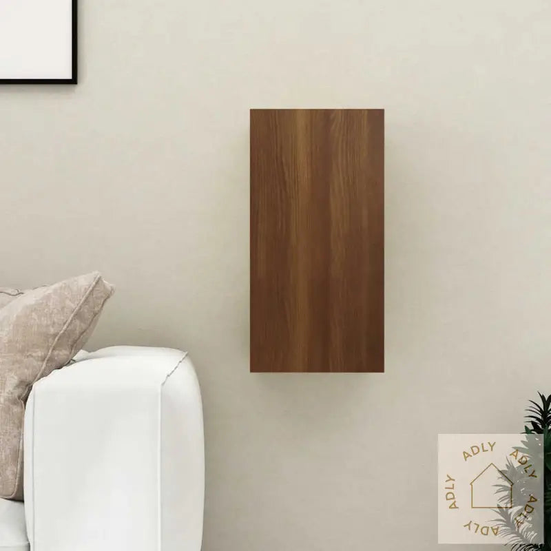 Tv-Benk Brun Eik 30,5X30X60 Cm Konstruert Tre