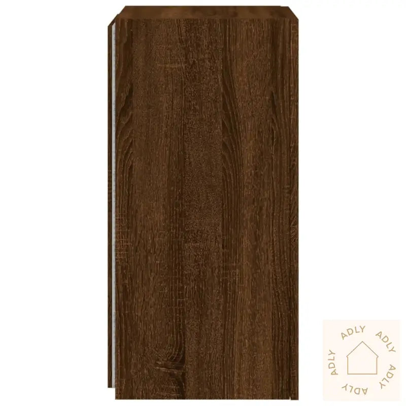 Tv Veggskap Med Led Brun Eik 30,5X35X70 Cm