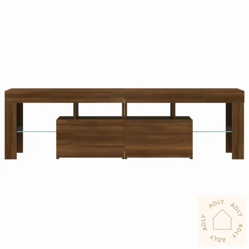 Tv-Benk Med Led Brun Eik 140X36,5X40 Cm