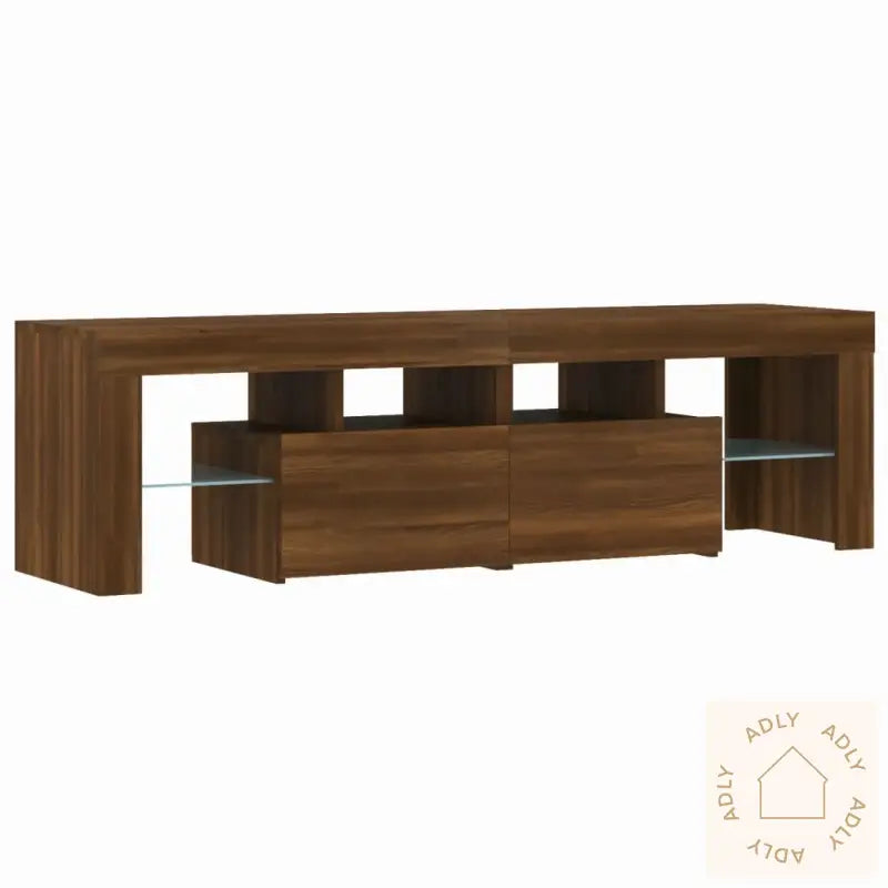 Tv-Benk Med Led Brun Eik 140X36,5X40 Cm