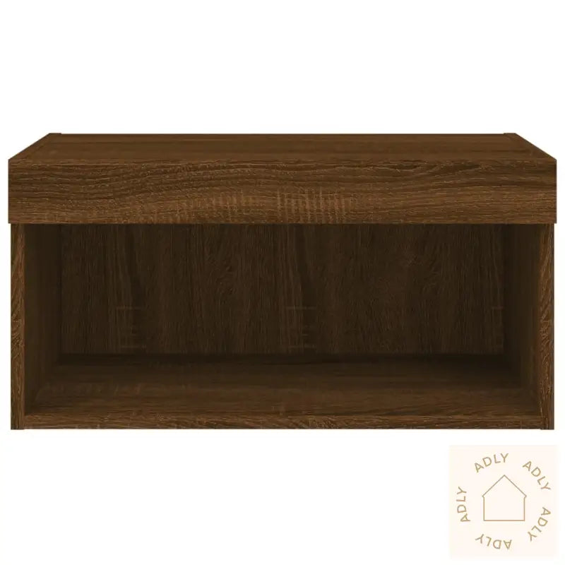 Tv-Benk Med Led Brun Eik 60X30X30 Cm