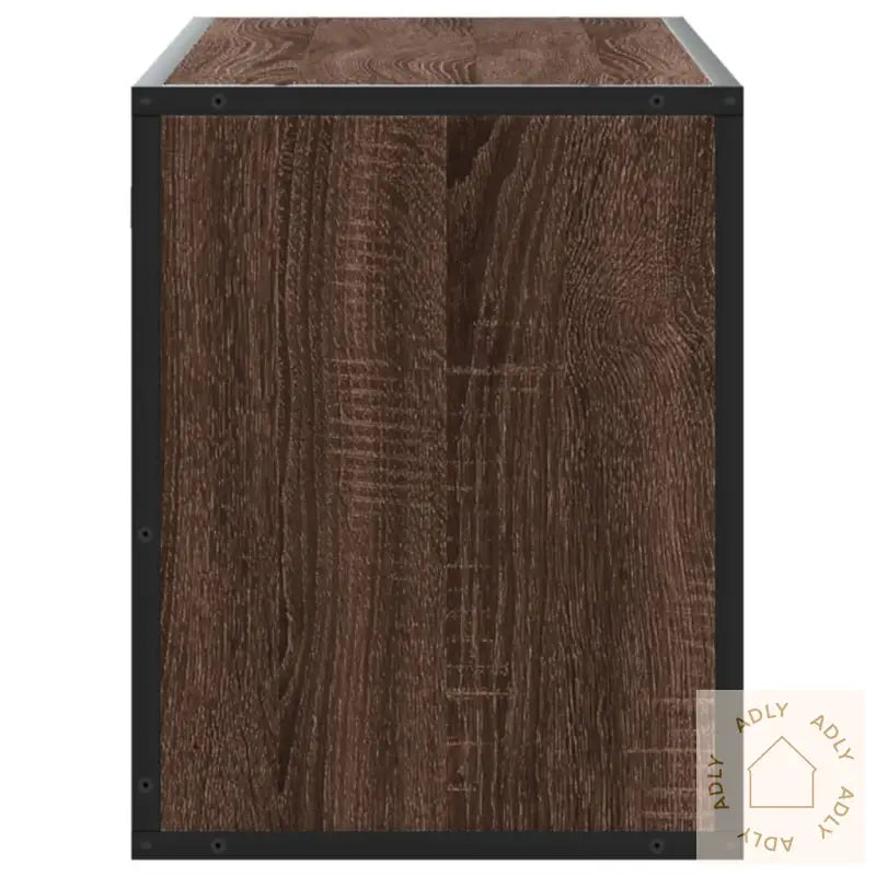 Tv-Benk Brun Eik 100X31X39,5 Cm Konstruert Tre Og Metall