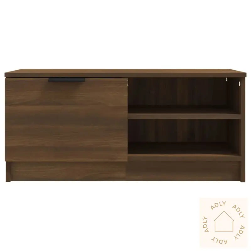 Tv-Benk Brun Eik 80X35X36,5 Cm Konstruert Tre