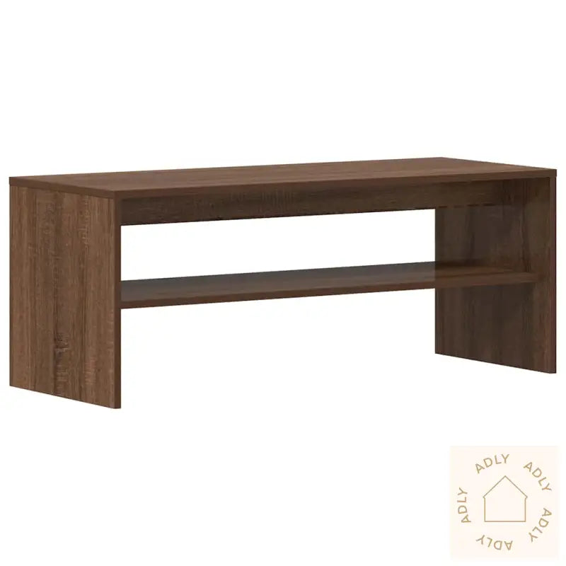 Tv-Benk Brun Eik 100X40X40 Cm Konstruert Tre