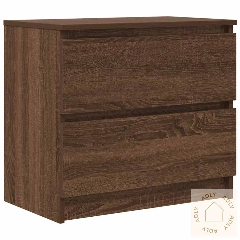 Tv-Benk Brun Eik 60X35X54 Cm Konstruert Tre