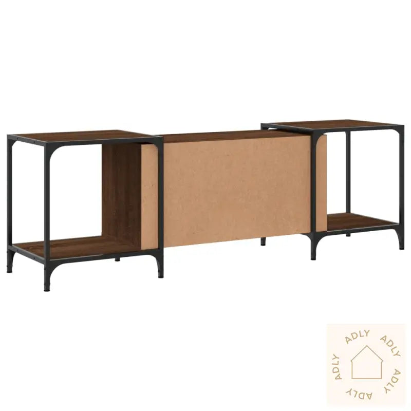 Tv-Benk Brun Eik 153X37X50 Cm Konstruert Tre