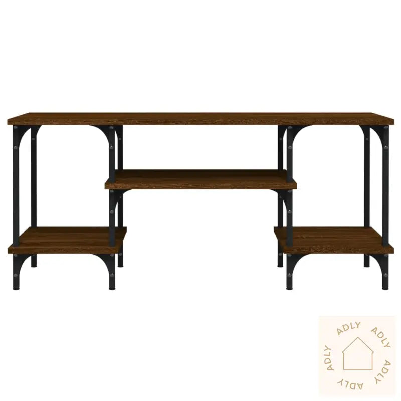 Tv-Benk Brun Eik 102X35X45,5 Cm Konstruert Tre