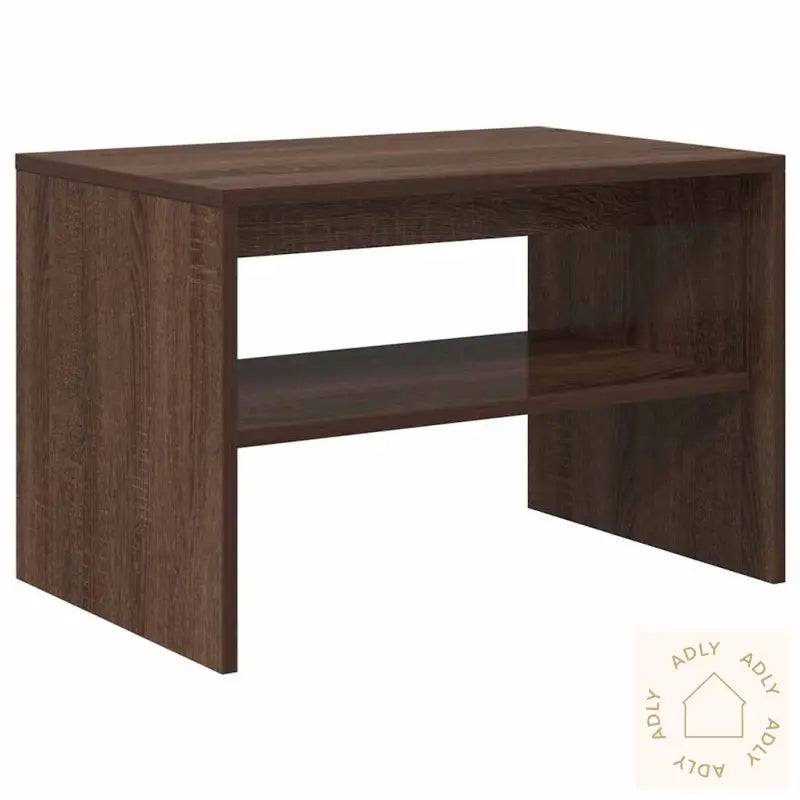 Tv-Benk Brun Eik 60X40X40 Cm Konstruert Tre