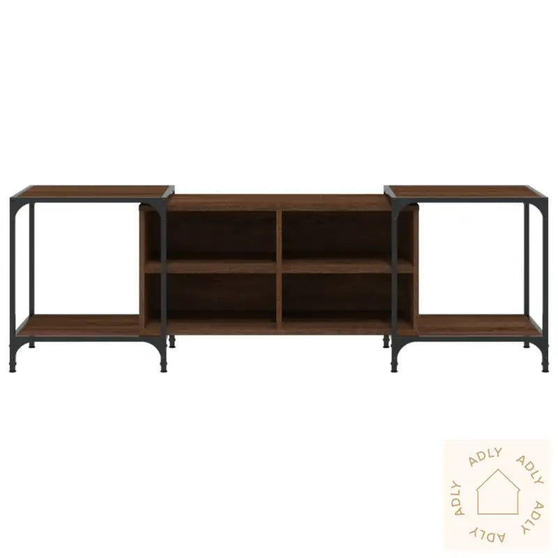 Tv-Benk Brun Eik 153X37X50 Cm Konstruert Tre