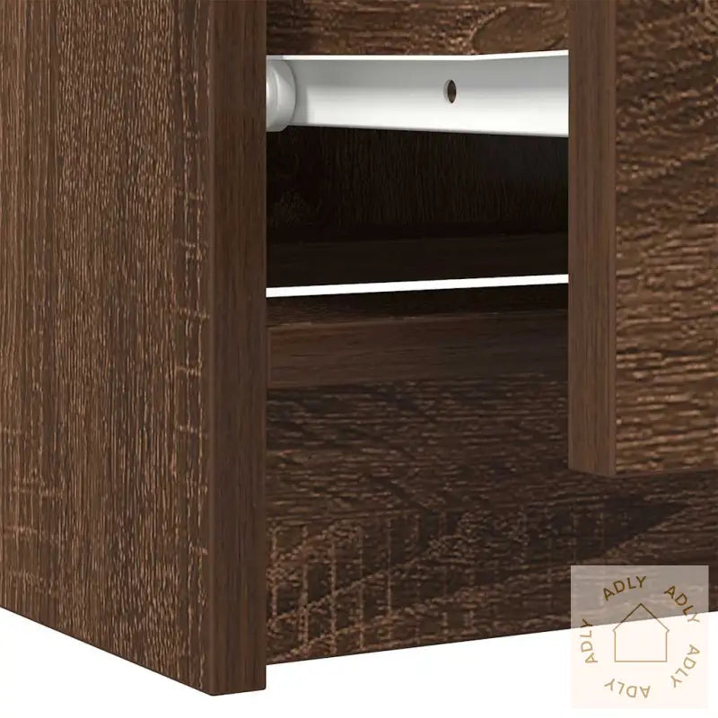 Tv-Benk Brun Eik 60X35X54 Cm Konstruert Tre