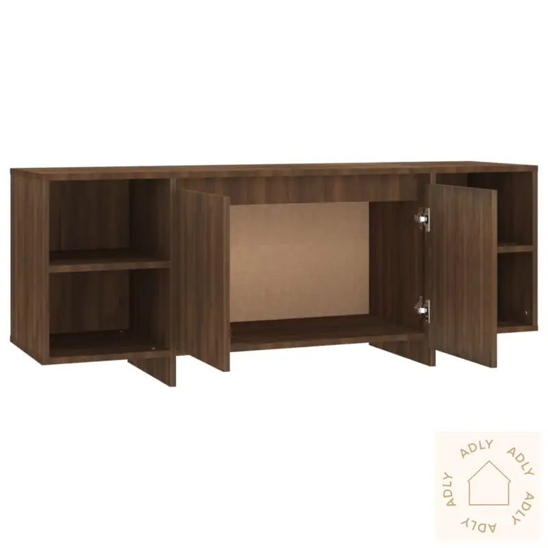 Tv-Benk Brun Eik 130X35X50 Cm Konstruert Tre
