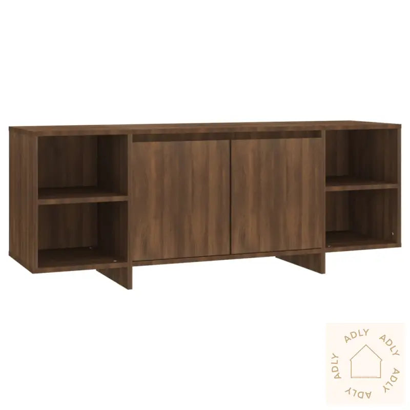 Tv-Benk Brun Eik 130X35X50 Cm Konstruert Tre